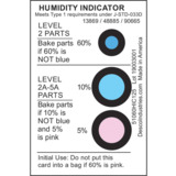 Humidity Indicator Card 5% 10% 15% RH to Monitor Moisture Barrier Bags -  13868